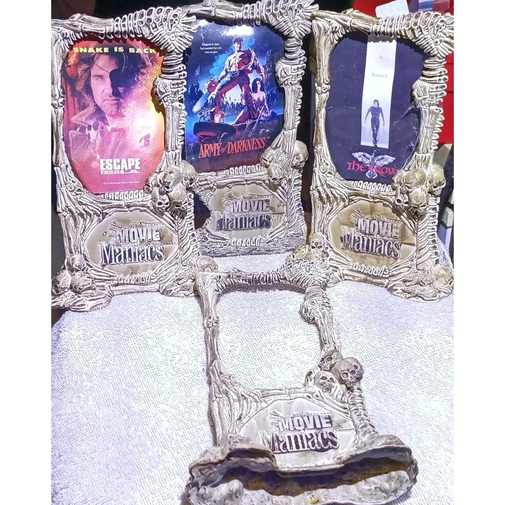 Movie Maniacs The Crow, Escape from LA,  Army of Darkness Gothic Skull Frame Lot